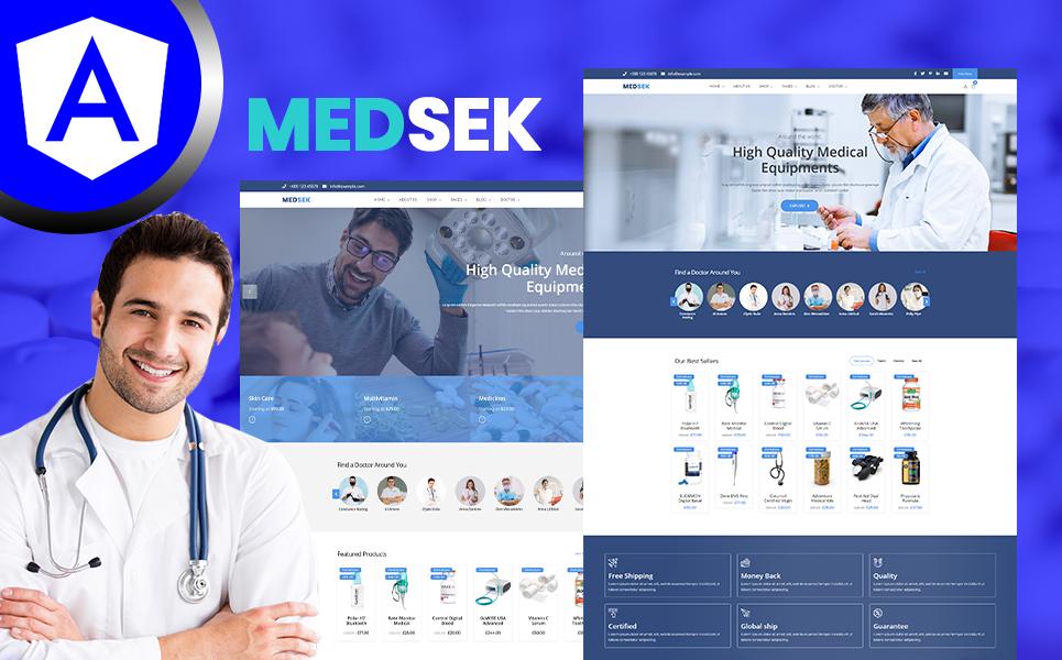 Medsek | Medical Equipment Res-seller Angular JS Template Website Template