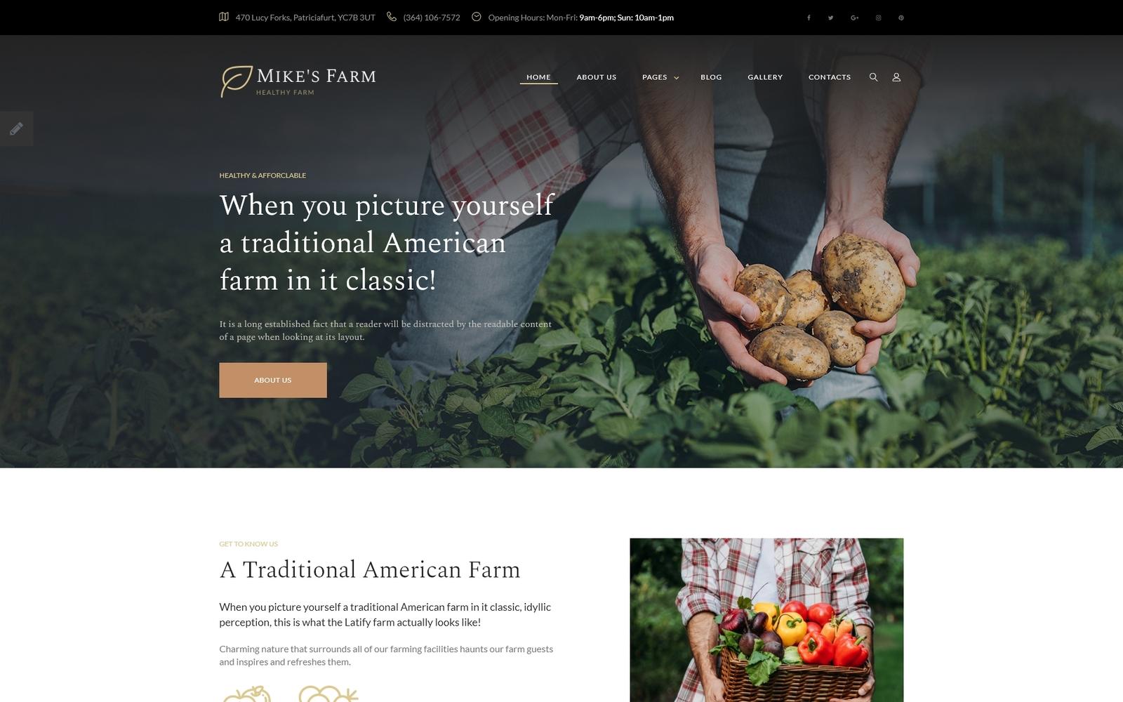 Шаблон Joomla Mike's Farm - Food Responsive Simple Joomla Template