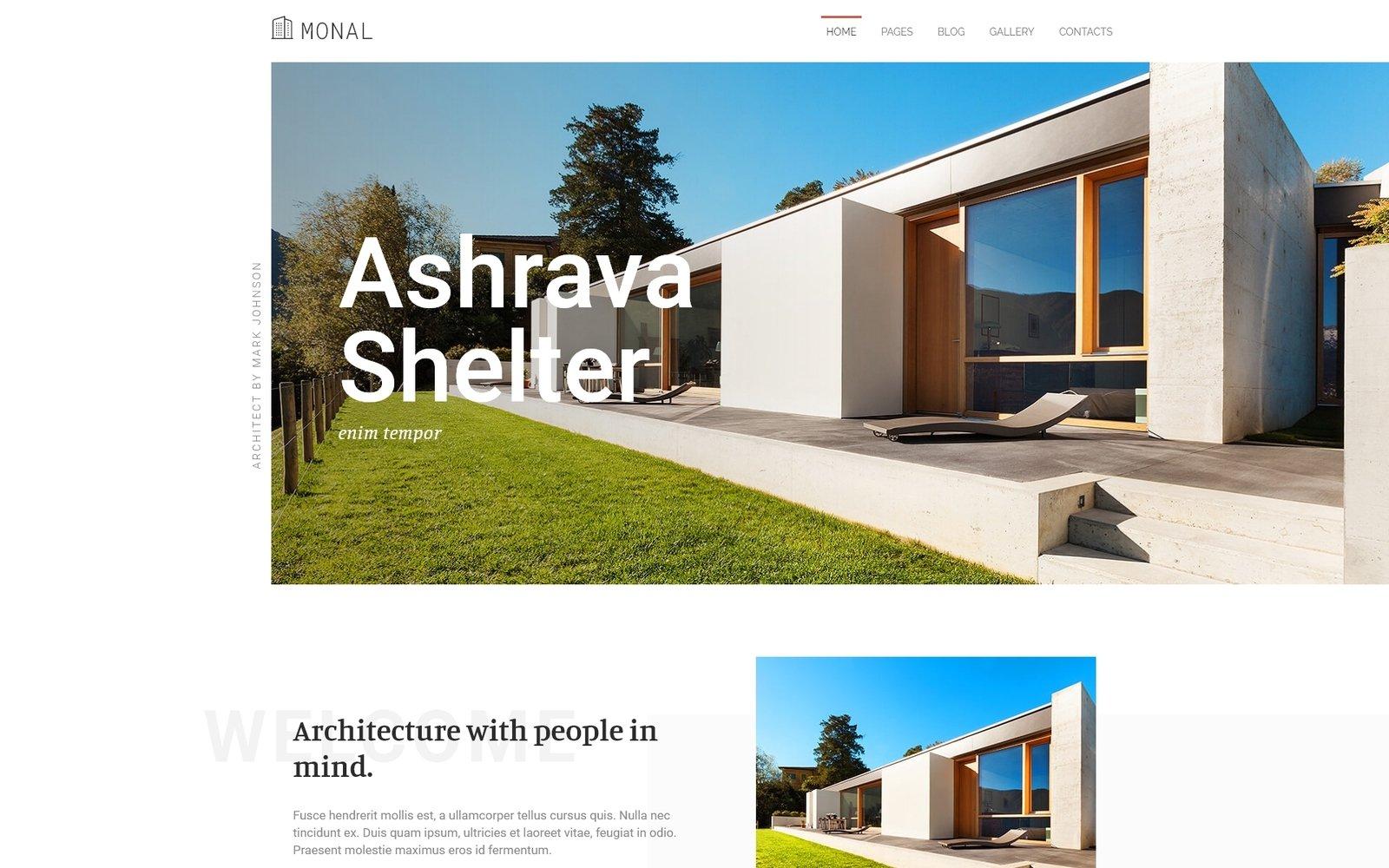 Шаблон Joomla Monal - Architect Multipage Clean Joomla Template