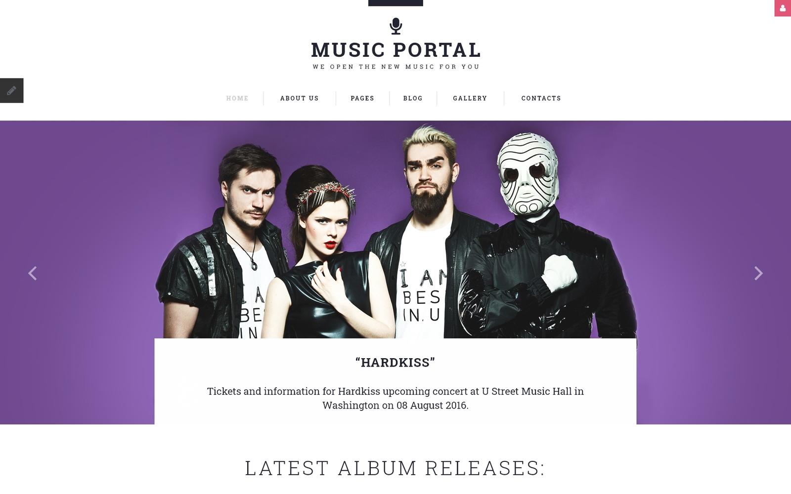 Шаблон Joomla Music Portal Responsive Joomla Template