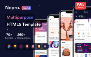 Nepro – The Multipurpose Mobile HTML5 Template Website Template