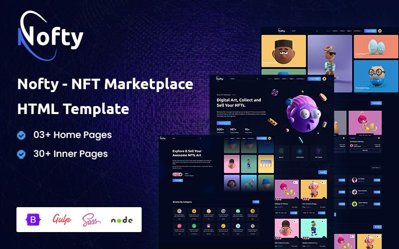 Nofty - NFT Marketplace HTML5 Template Website Template