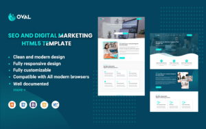 Oval - SEO and Digital Marketing HTML5 Template Website Template