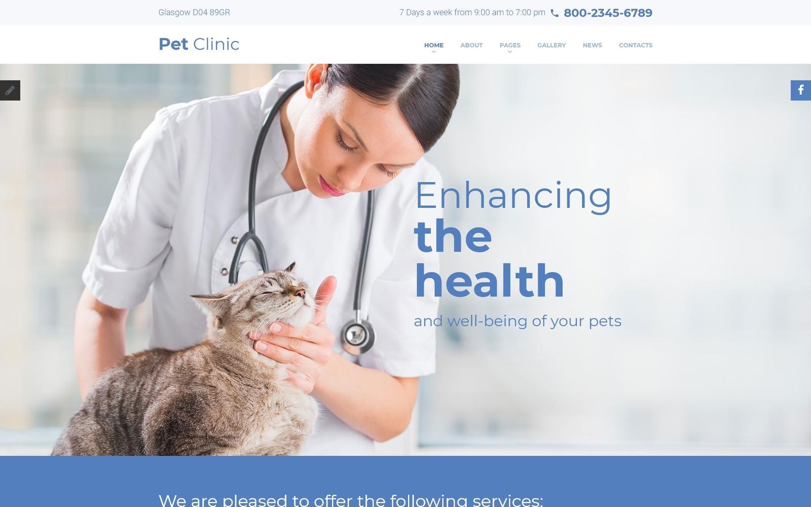 Шаблон Joomla Pet Clinic - Vet Medicine Responsive Joomla Template