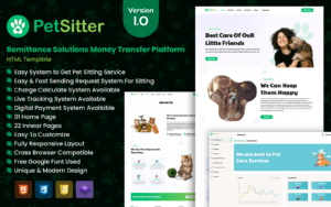 PetSitter - Pet Animal Sitting Service Platform HTML Template Website Template