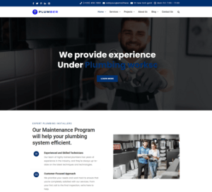 Plumber and Repair Services Maintenance HTML Template Website Template