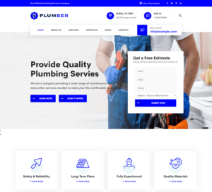 Plumbing - Plumber and Repair Services Maintenance HTML Template Website Template