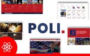 Poli Political Fundraising & Donations React JS Website Template