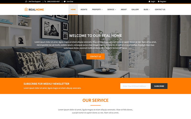 RealHome - Real Estate HTML5 Responsive Template Website Template