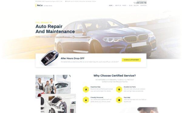 Шаблон Joomla ReCar - Auto Repair Multipage Clean Joomla Template