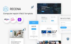 Recona - Computer & Mobile Repair Services HTML5 Template Website Template