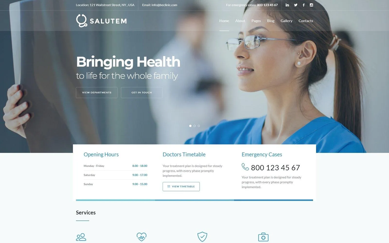 Salutem - Medical and Healthcare Clean Joomla Template Salutem - Medical and Healthcare Clean Joomla Template