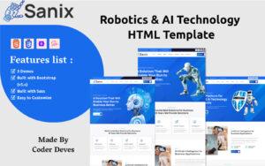 Sanix - Robotics & AI Technology HTML Template Website Template