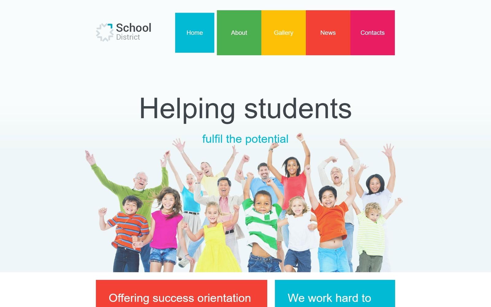 Шаблон Joomla School District Joomla Template