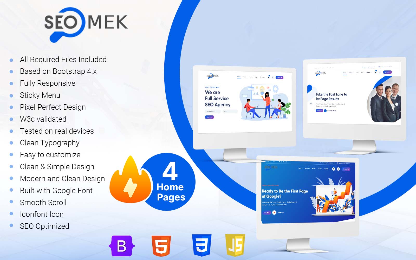 SEOMEK - SEO & Marketing HTML5 Template Website Template