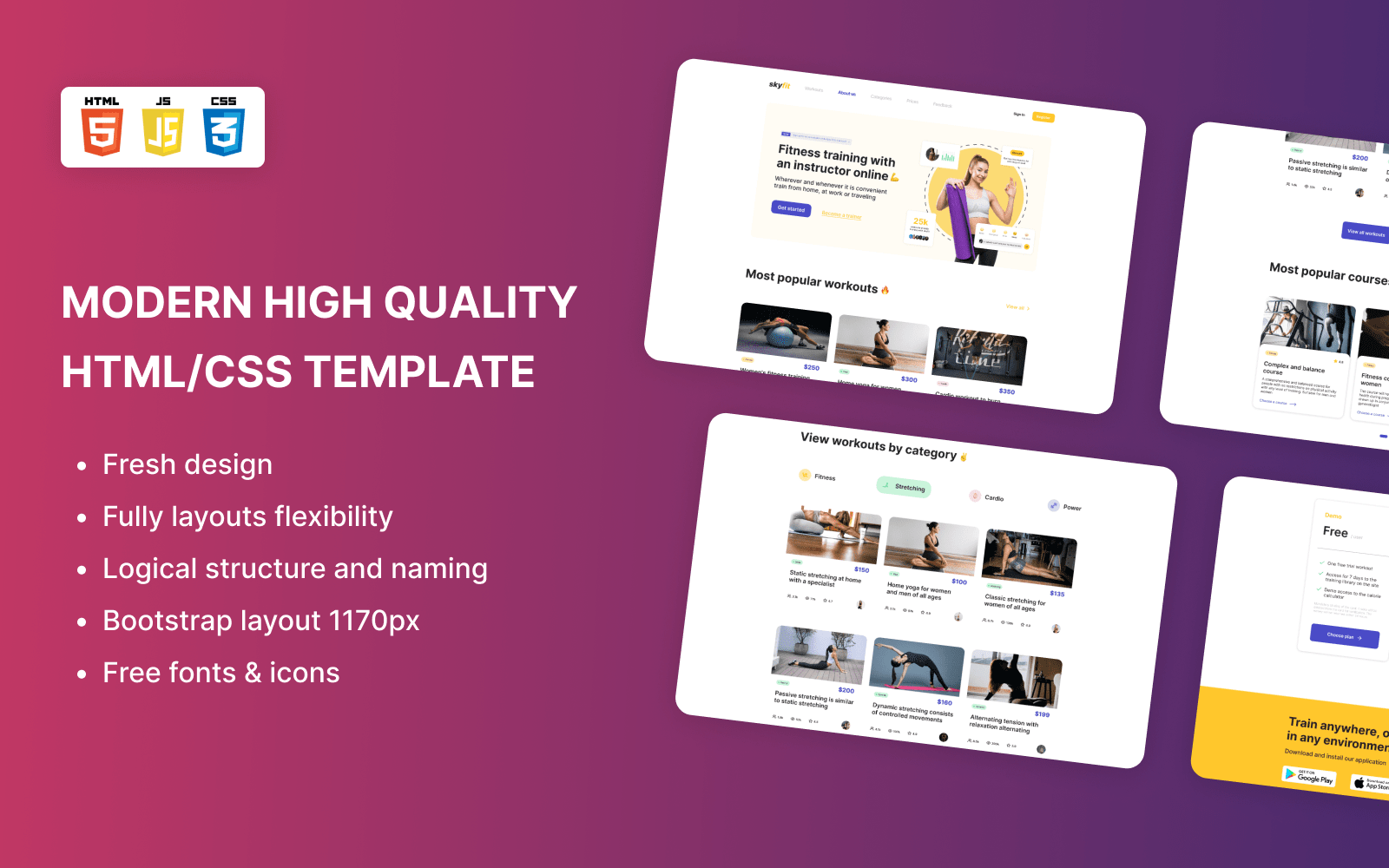 SkyFit - Bootstrap Html 5 Fitness Template Website Template