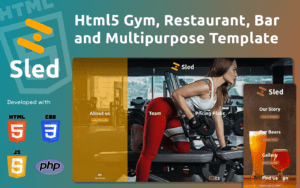 Sled Html5 for Halloween, Gym, Restaurant, Bar and Multipurpose Website Template