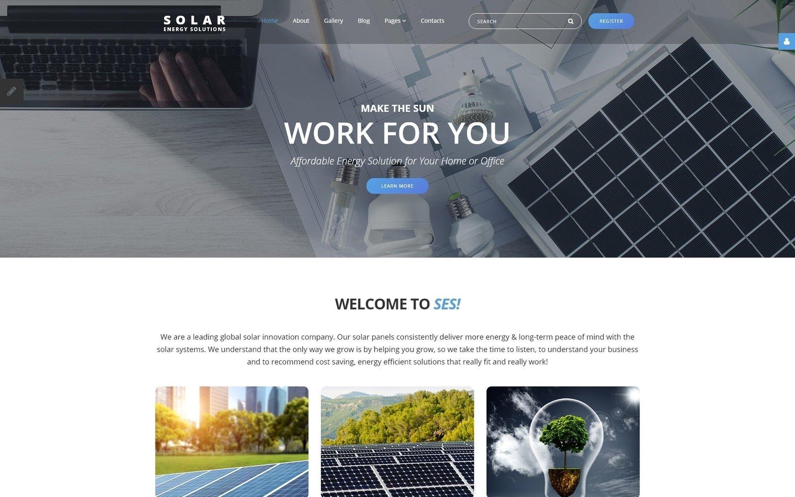 Шаблон Joomla Solar Energy Responsive Joomla Template
