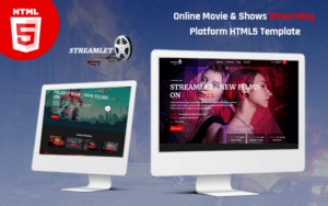 Streamlet Video Streaming HTML5 Template Website Template
