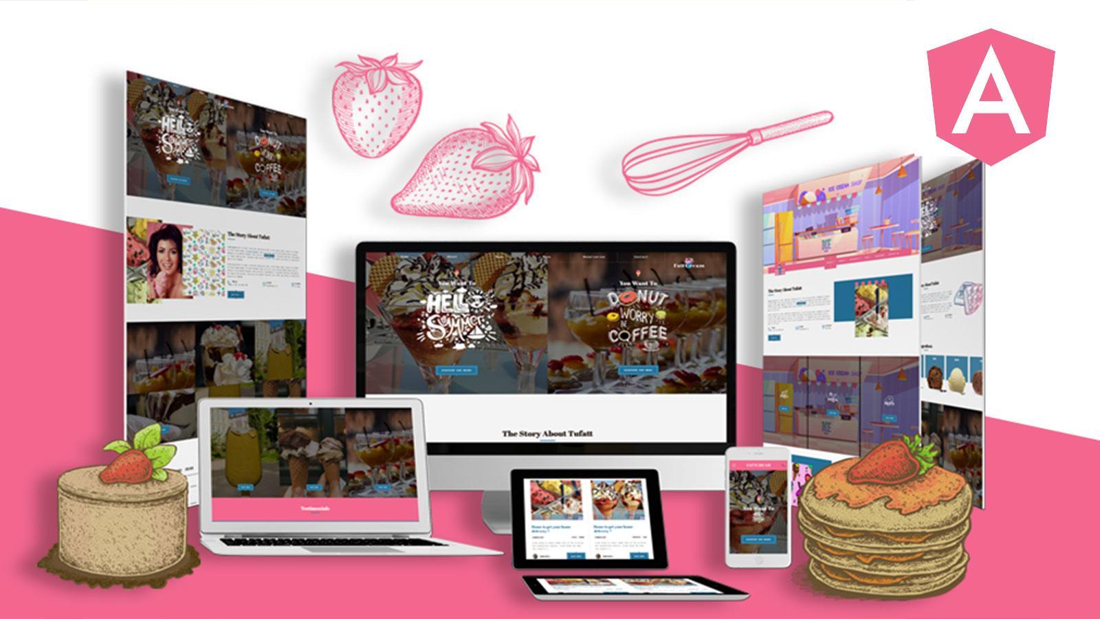 Summercream – Ice cream Shop Angular Js Template Website Template