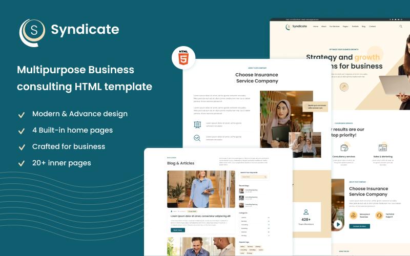 Syndicate: Business Advisory HTML5 Template Website Template
