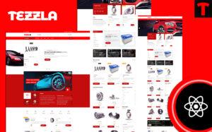 Tezzla Automobile accessories Shop React Template Website Template