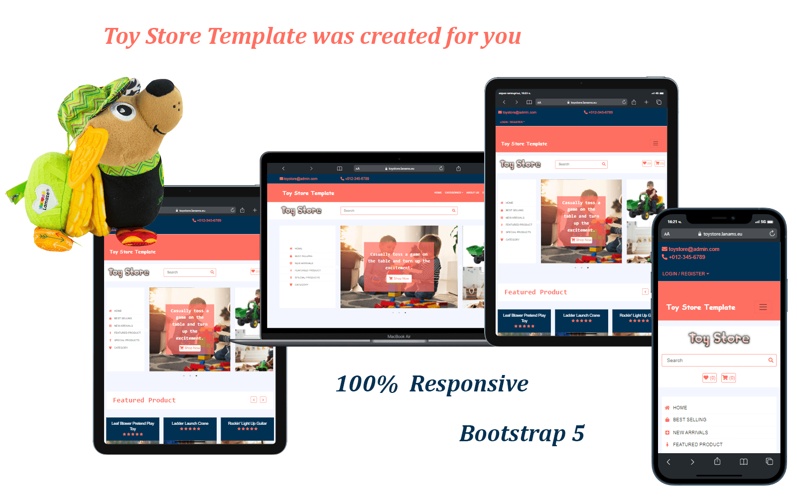 Toy Store - Bootstrap Website Website Template