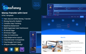Transfoney - Money Transfer with Card HTML Template Website Template