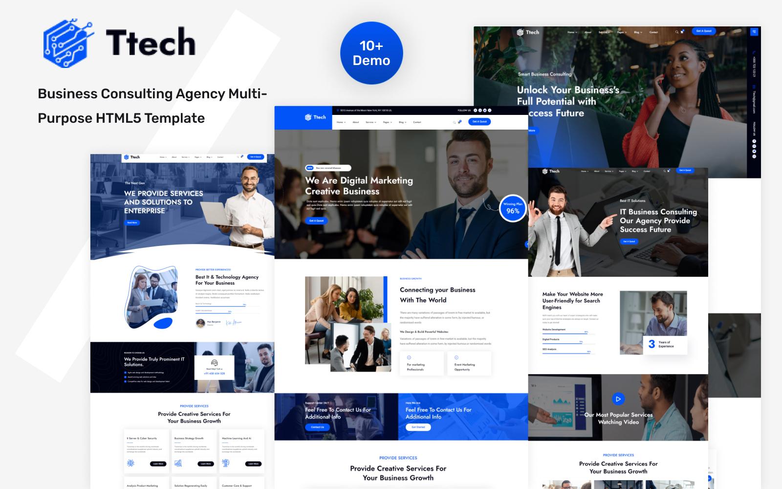 Ttech-Business Consulting Agency Multi-Purpose HTML5 Template Website Template