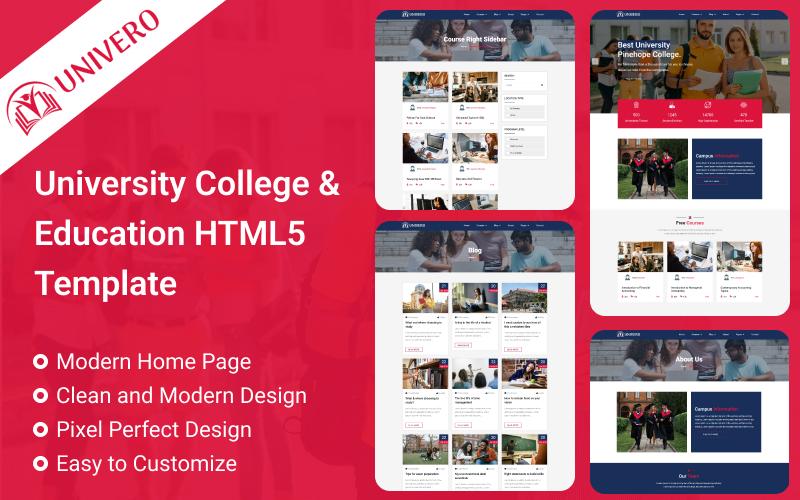 Univero - College University HTML5 Bootstrap Template Website Template