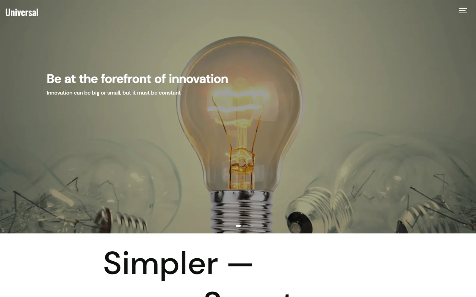 Universal CMS Template Bootstrap Laravel Framework Website Template