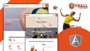 Vball - Easy Volleyball Sport Angular Template Website Template