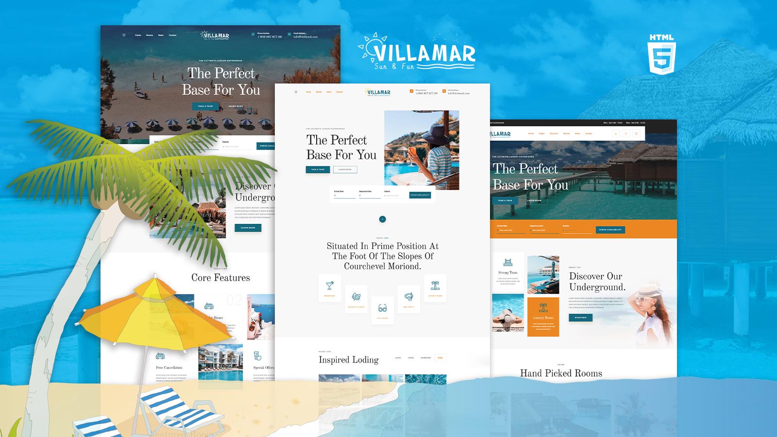 Villamar Beach Summer Resort HTML5 Template Website Template