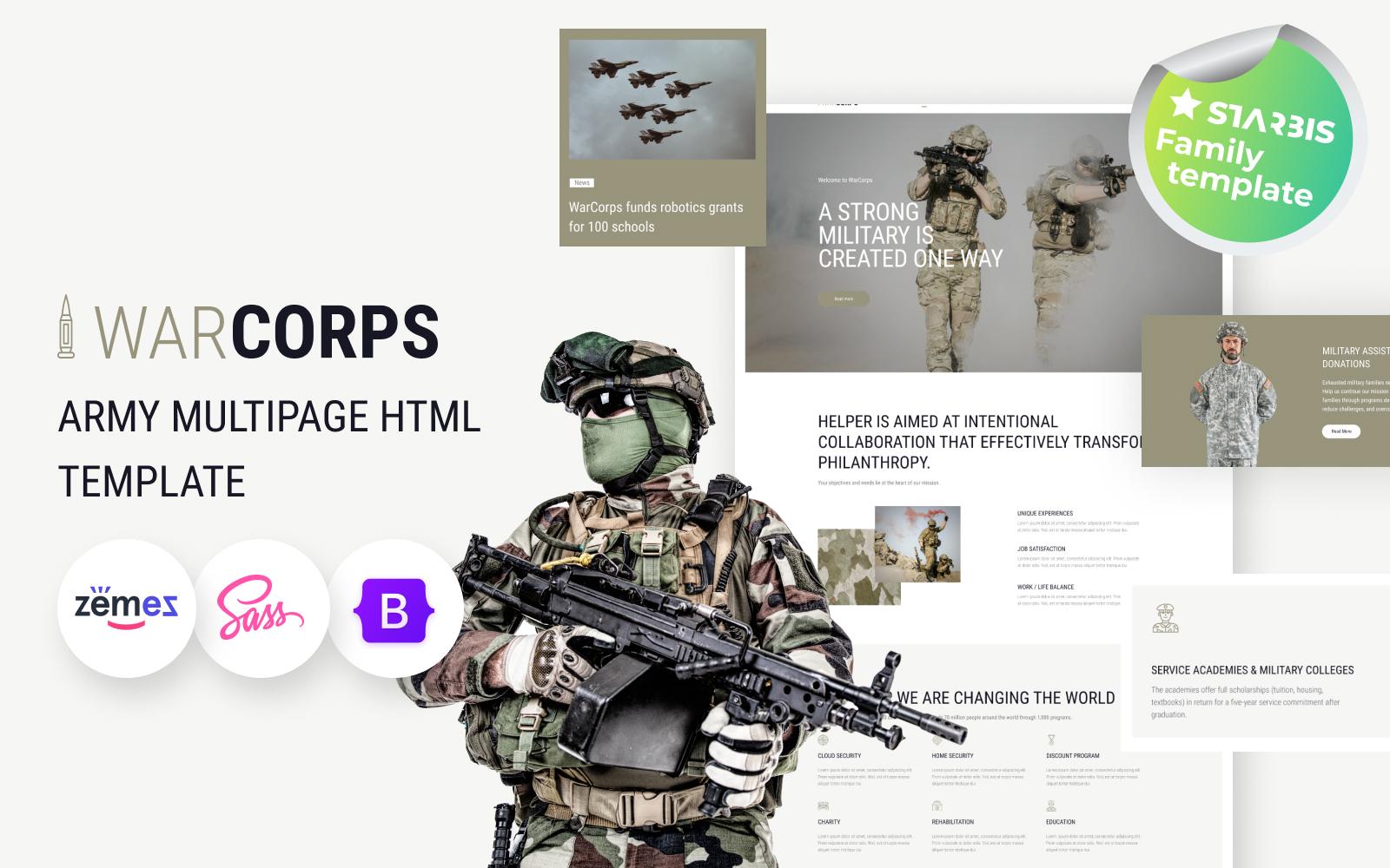 WarCorps - Military Service & Army HTML5 Template Website Template