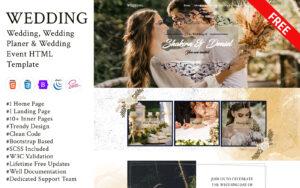 Wedding - FREE Wedding, Wedding Planner & Event HTML Template Website Template
