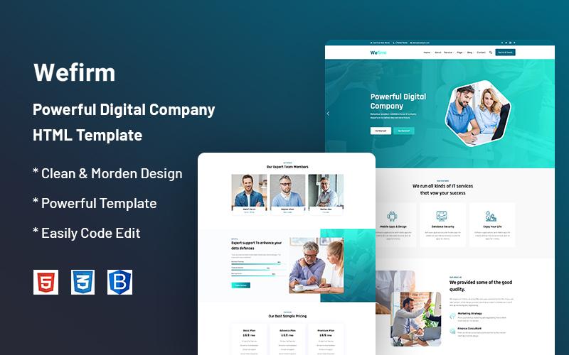 Wefirm - Digital Agency Business website template Website Template