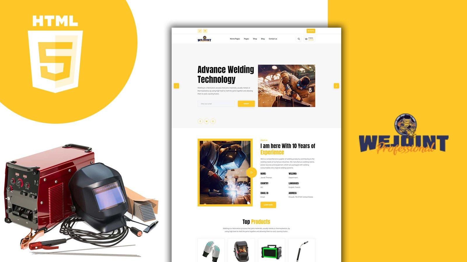 Wejoint Welding And Metal Works Shop HTML Template Website Template