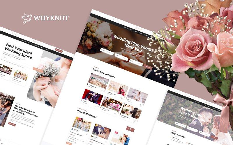 Whyknot Wedding Listing and Vendor HMTL5 Website Template