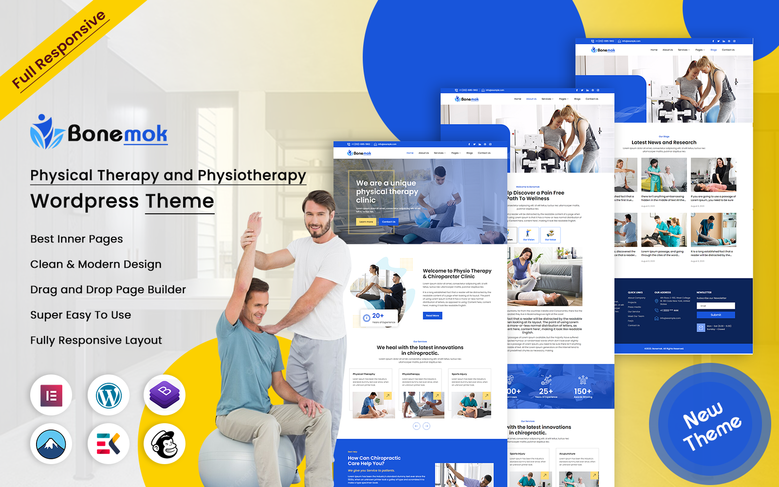 Bonemok - Physical Therapy and Physiotherapy WordPress Theme Bonemok - Physical Therapy and Physiotherapy WordPress Theme