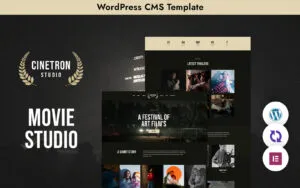 "Cinetron" WordPress Theme for Cinema Studios "Cinetron" WordPress Theme for Cinema Studios