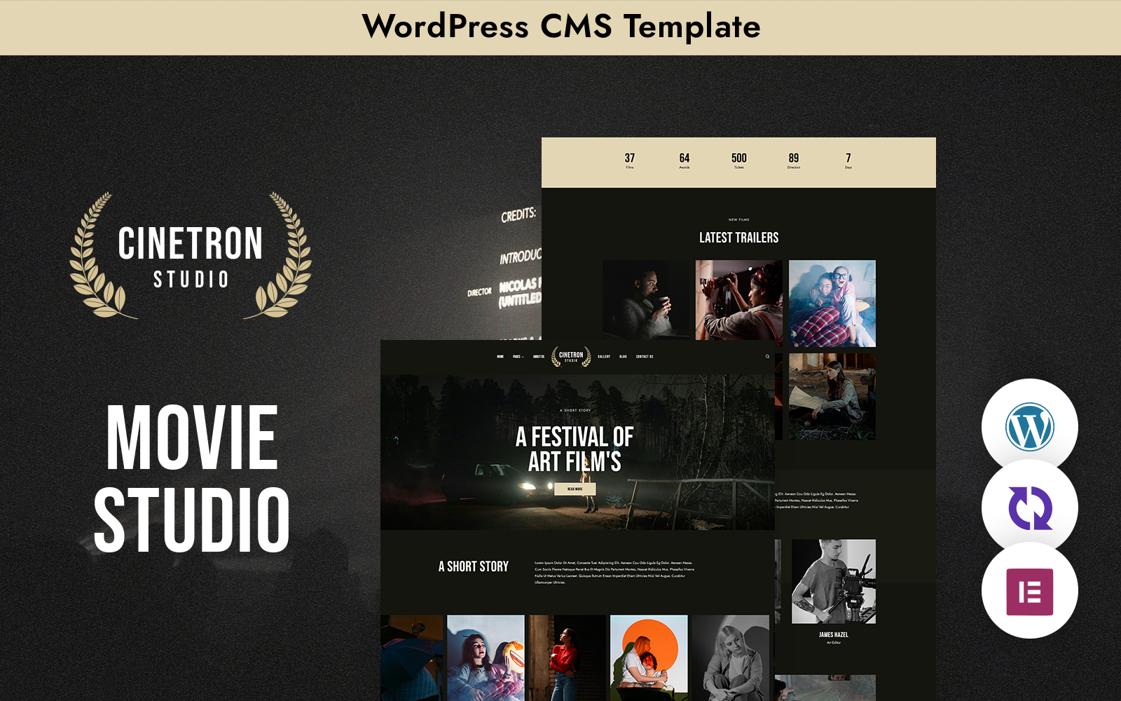 "Cinetron" WordPress Theme for Cinema Studios