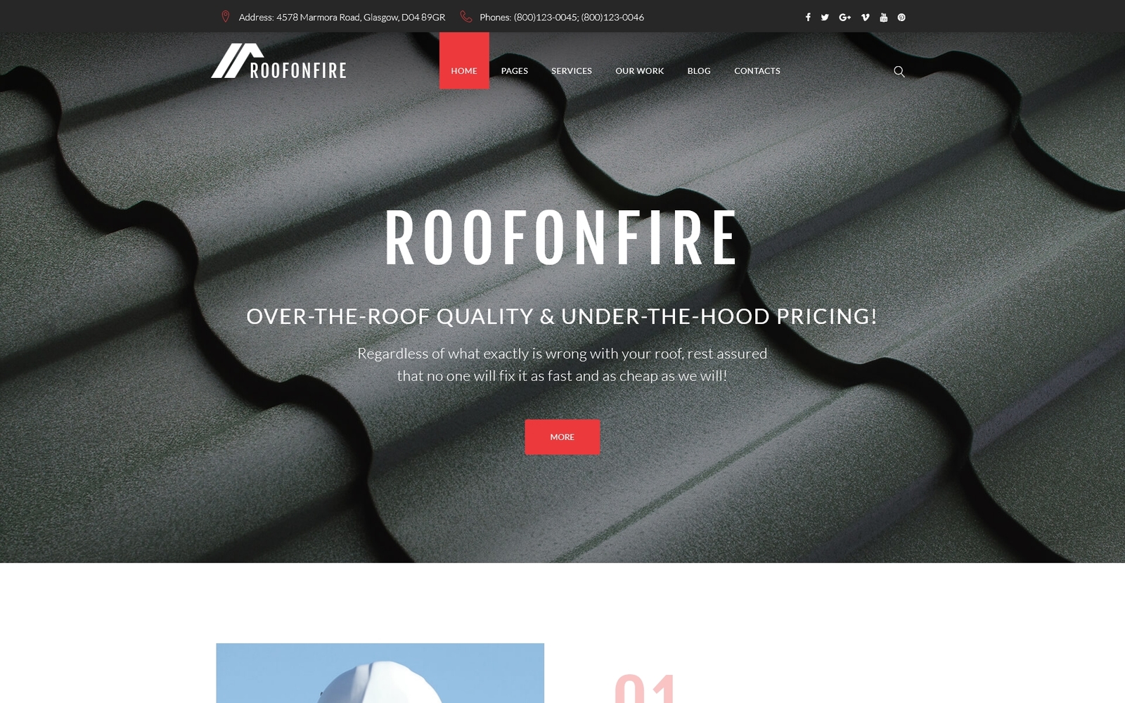 RoofOnFire - Roofing Company Responsive WordPress Theme RoofOnFire - Roofing Company Responsive WordPress Theme