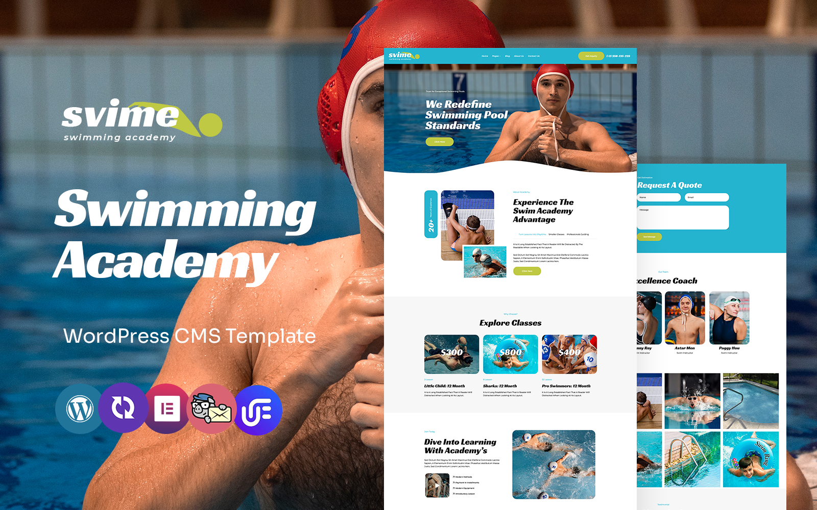 Svime - Swimming Academy And Training Multipurpose WordPress Elementor Theme WordPress Theme Svime - Swimming Academy And Training Multipurpose WordPress Elementor Theme WordPress Theme