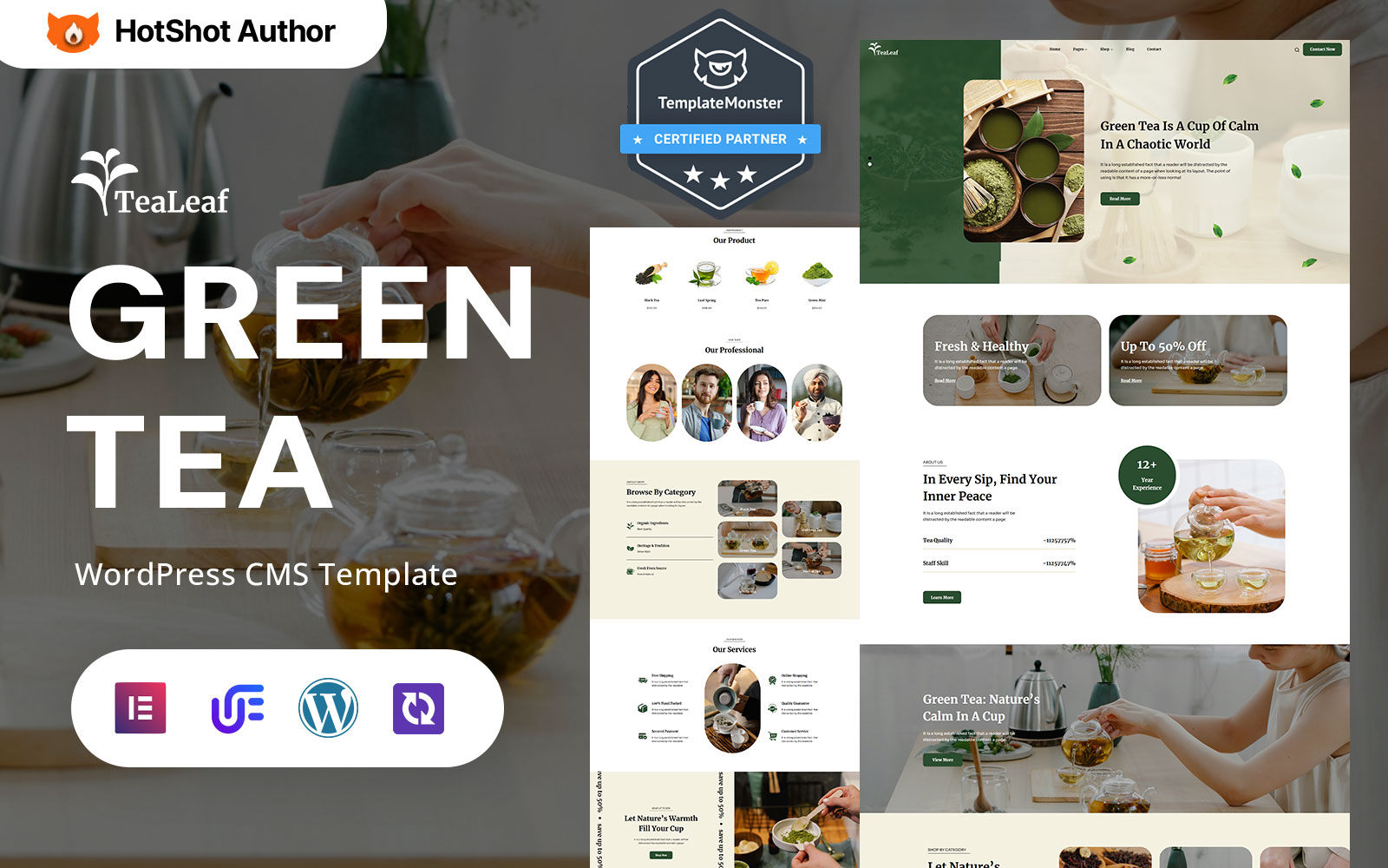 TeaLeaf - Organic Green Tea Store And Herbal Infusions WordPress Elementor Theme WordPress Theme TeaLeaf - Organic Green Tea Store And Herbal Infusions WordPress Elementor Theme WordPress Theme