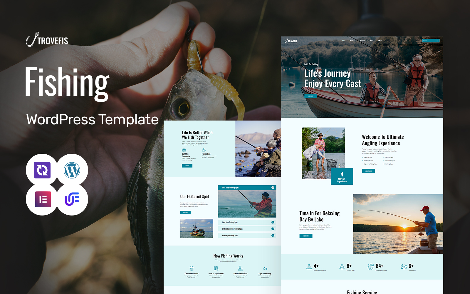 TroveFish - Fishing And Fish Hunting Club WordPress Elementor Theme WordPress Theme