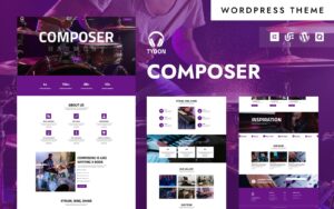 Tyoon - Musician Portfolio & Composer Website WordPress Elementor Theme WordPress Theme