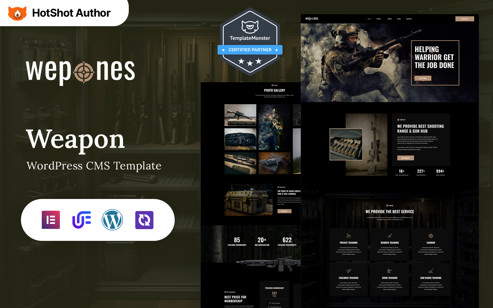 Wepones - Weapon Store WordPress Elementor Theme WordPress Theme