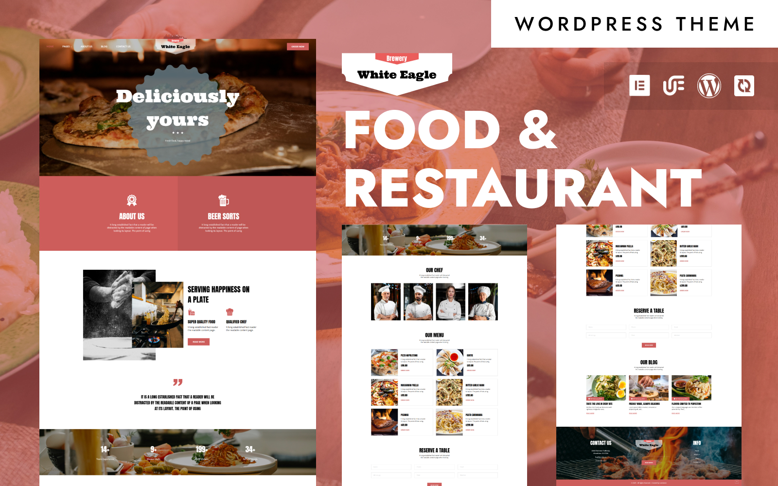 White Eagle - Tasty Pizza & Fast Food WordPress Elementor Theme WordPress Theme