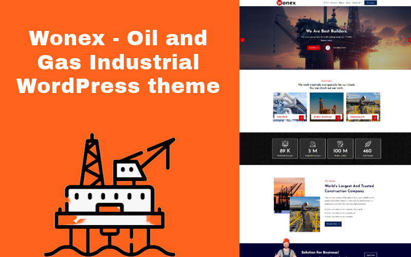 Wonex - Oil and Gas Industrial WordPress theme WordPress Theme