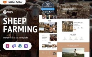 Wool - Sheep Farming, Ranch And Cattle Farm WordPress Elementor Theme WordPress Theme